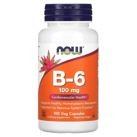 B-6, 100 mg, 100 capsules végétariennes