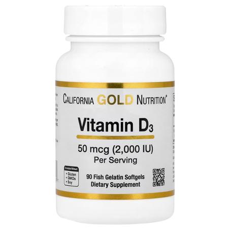 CALIFORNIA GOLD NUTRITION VITAMIN D3 50 mcg 2,000 IU