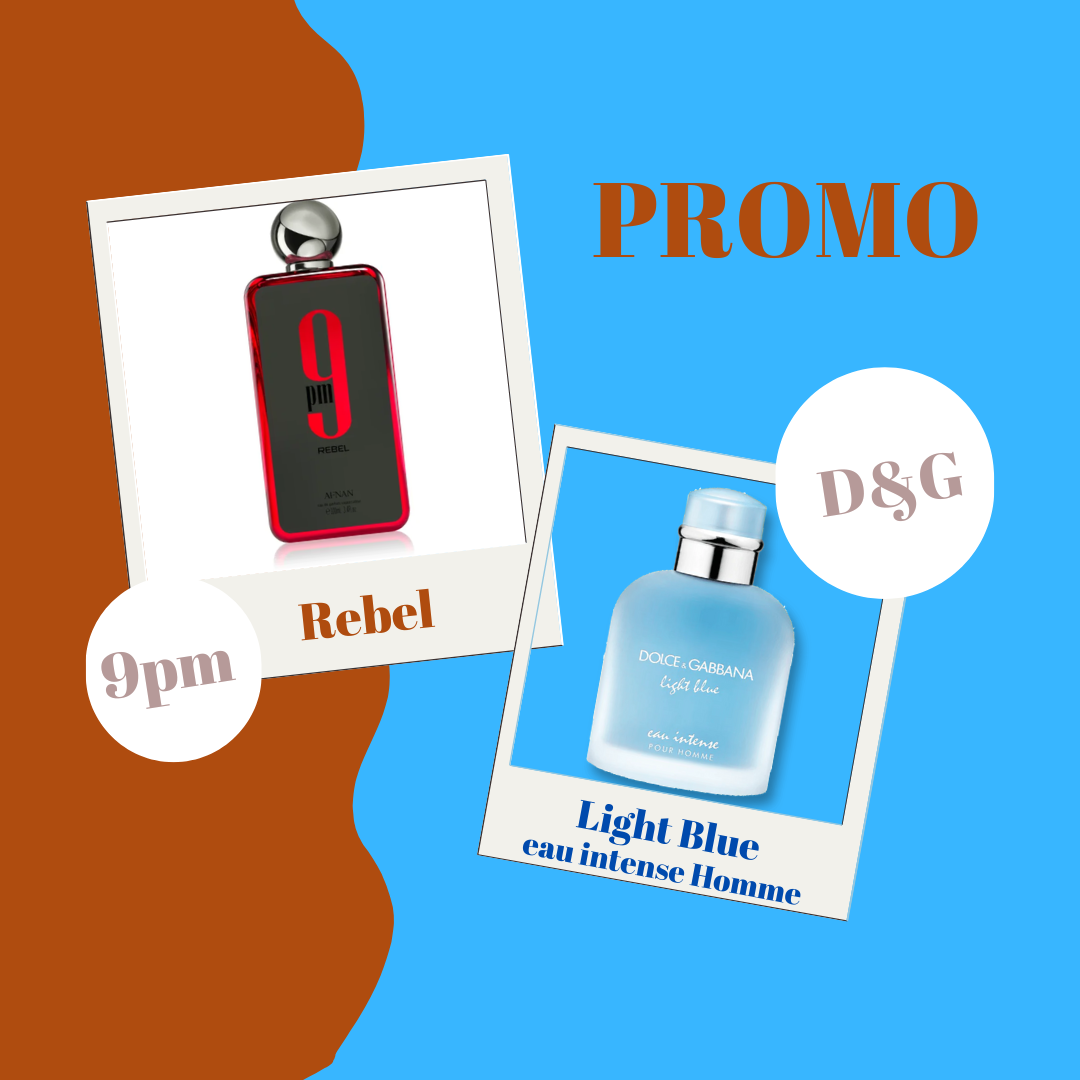 Pack 9pm rebel + Light blue eau intense