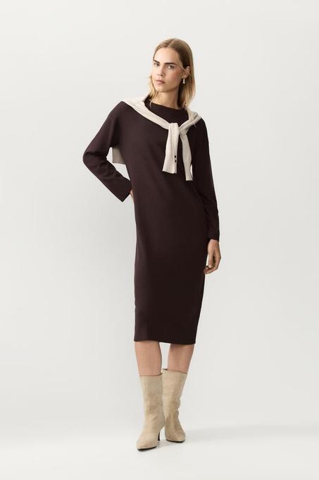 Vestido midi punto فستان