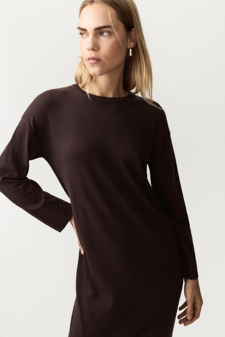 Vestido midi punto فستان
