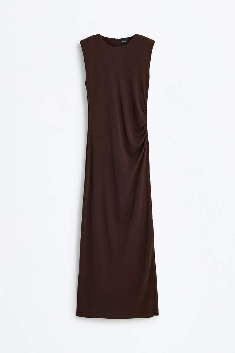 Vestido midi fruncidos فستان