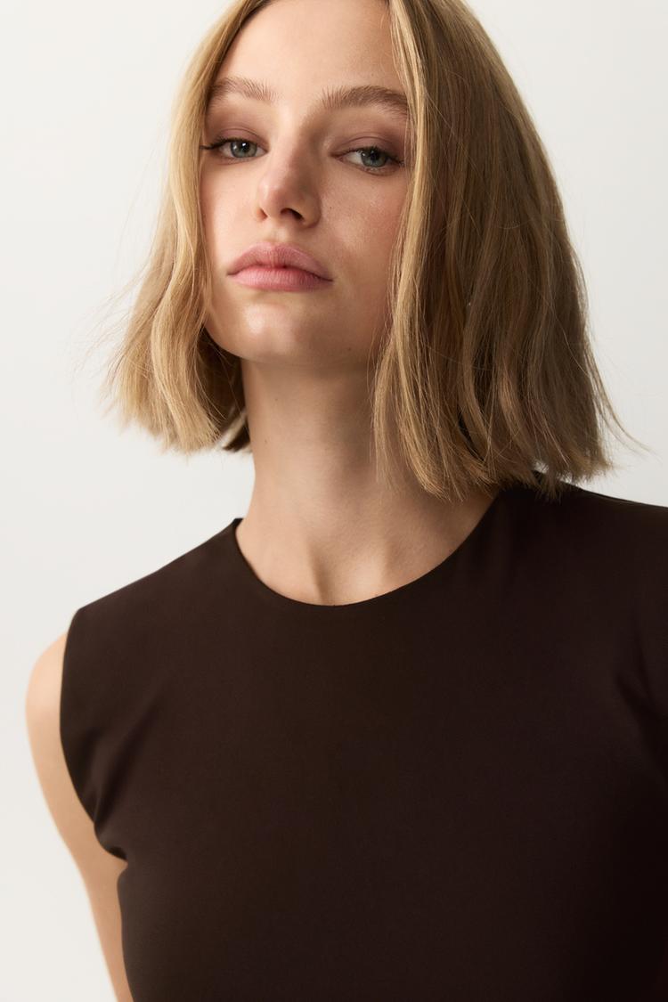 Vestido midi fruncidos فستان