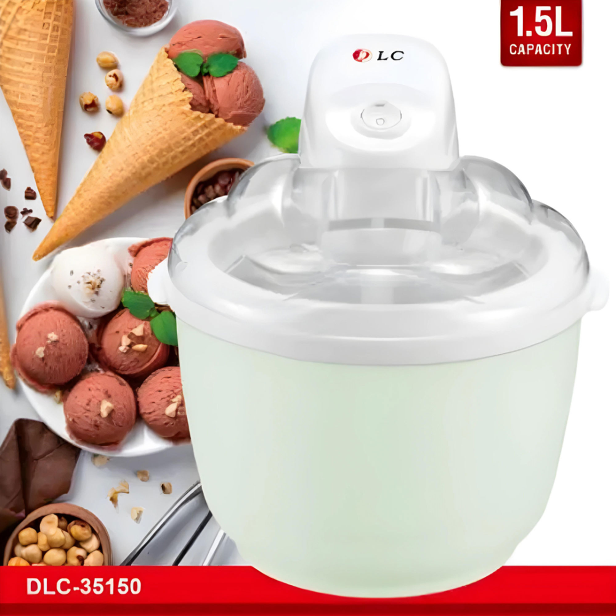 Ice cream maker with 500ml fast freezing bowl with two years warranty