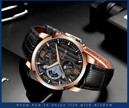 T850B TEVISE montre automatique en cuir