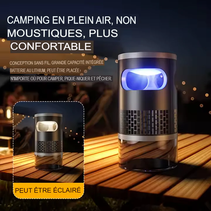 lampe anti moustique idéal pour chambre Camping en plein air Portable couleur noire prêt à expédier