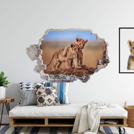 Sticker mural 3D - Frères pour la vie