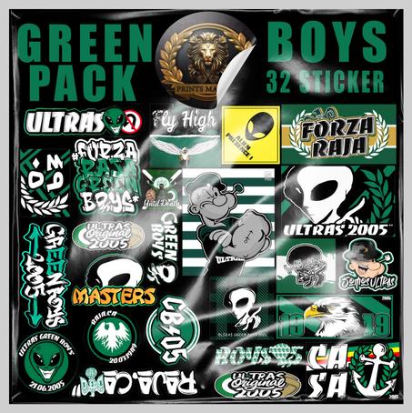 Pack Stickers - Ultras Green boys