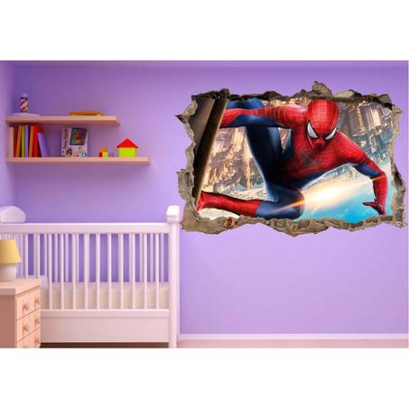 Sticker 3D trompe l'oeil spiderman