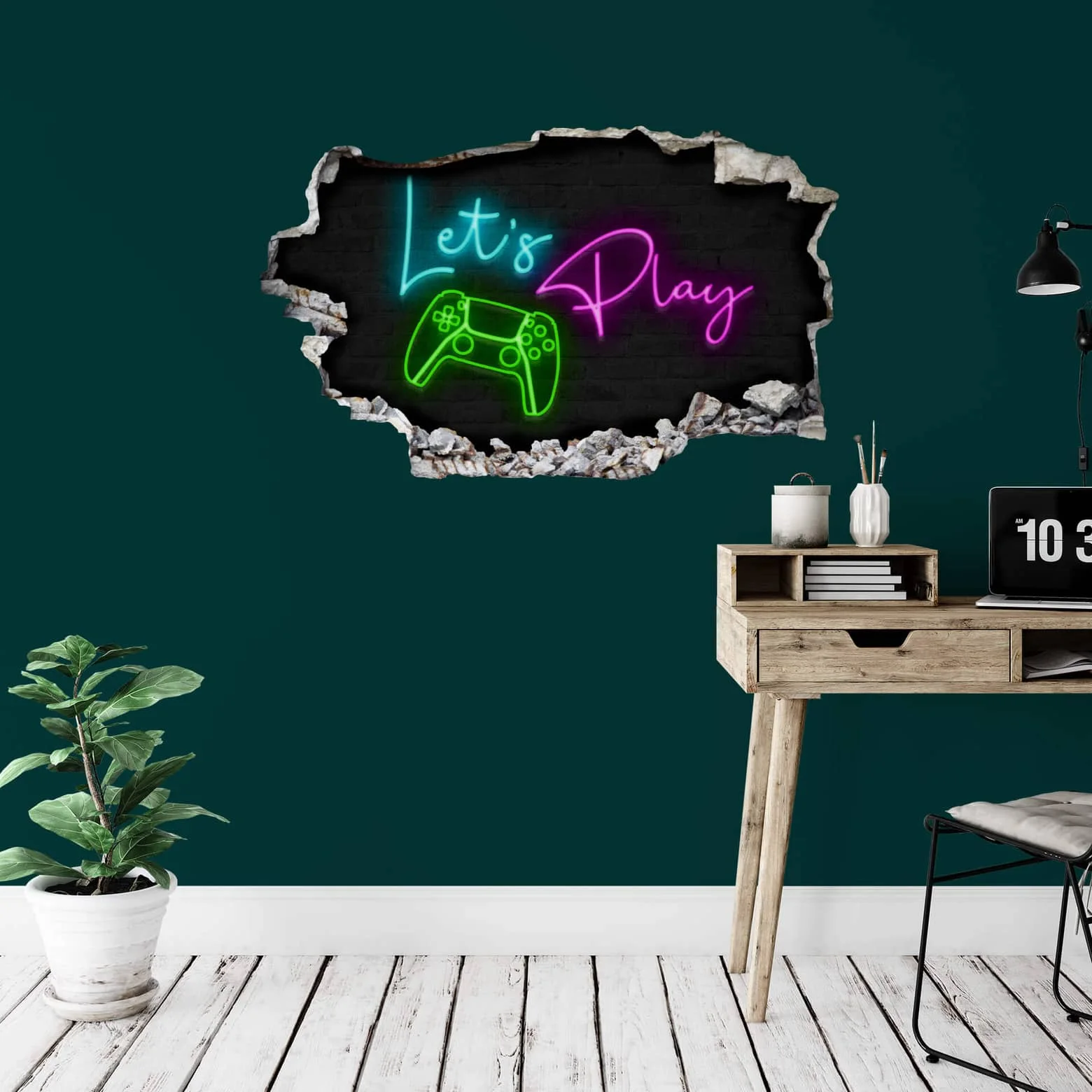 Sticker Mural - Let's Play en 3D