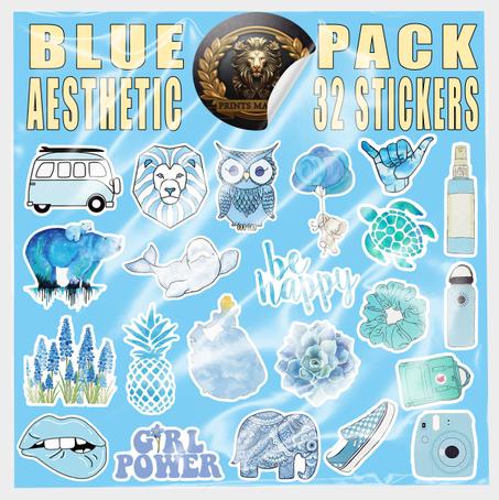 Pack Stickers - Blue Aesthetic