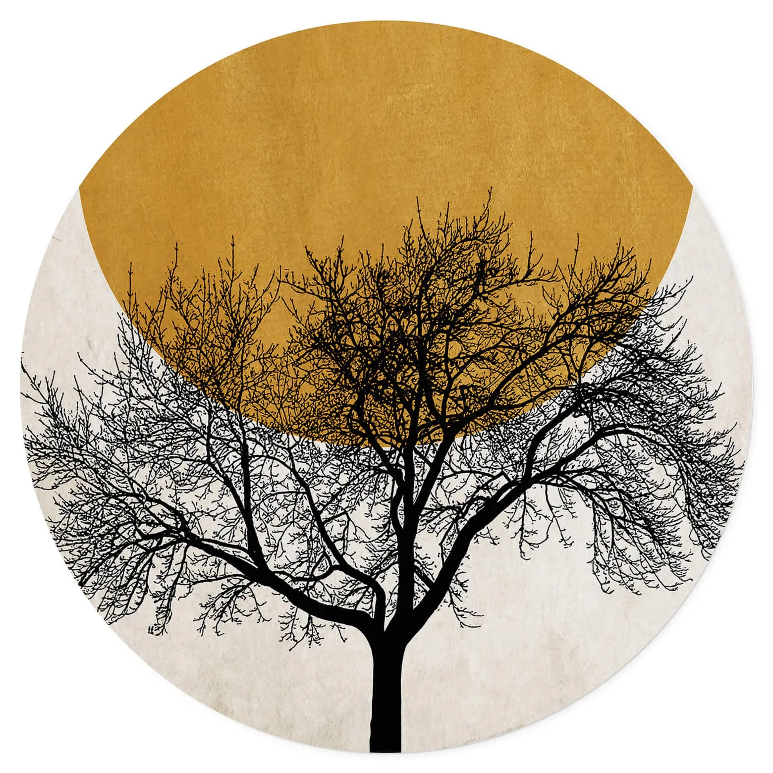 Sticker mural Rond - Matin d'hiver