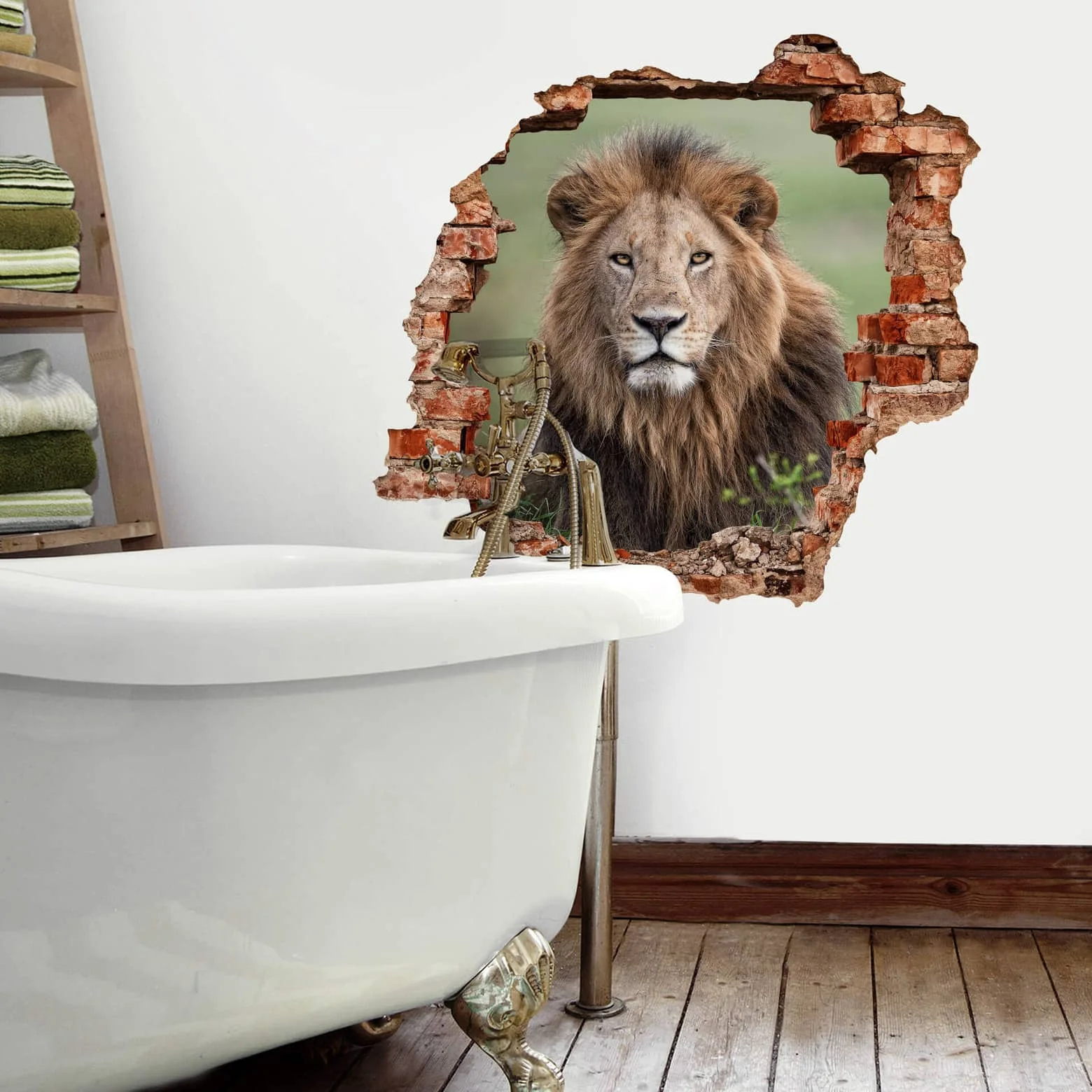Sticker mural 3D - the king of jungle