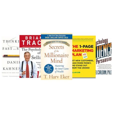 Secrets of the Millionaire Mind - The Psychology of Selling - The 1-Page Marketing Plan - Influence: The Psychology of Persuasion - Thinking, Fast and Slow