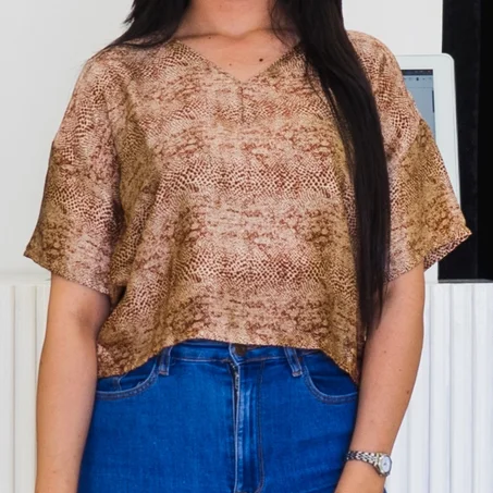 Haut Imprimé Serpent Unique - Confection Artisanale