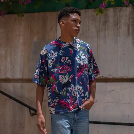 T-shirt Imprimé Floral Tropical Unique