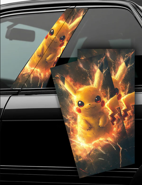 Pikachu - Car Doors Pillar Decals