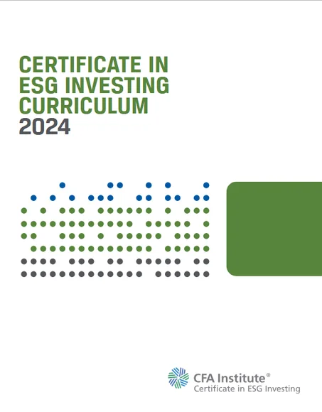 2024 Certificate in ESG Investing Curriculum PDF