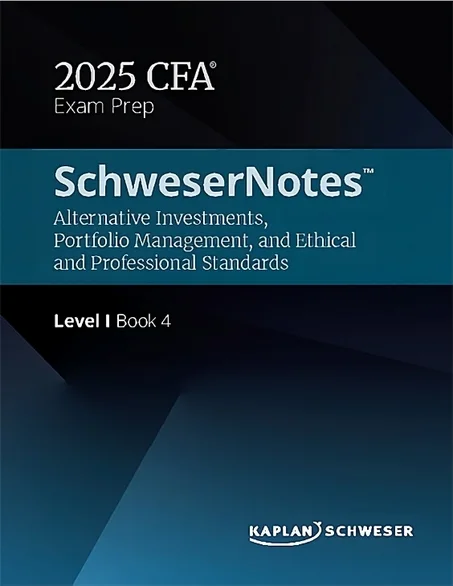 CFA 2025 Level I SchweserNotes Book 4 PDF – Alt Investments, Portfolio & Ethics