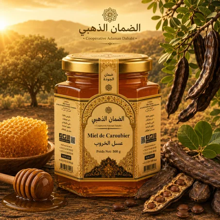 عسل الخروب "الضمان الذهبي": القوة الغذائية والشفاء الطبيعي في كل قطرة