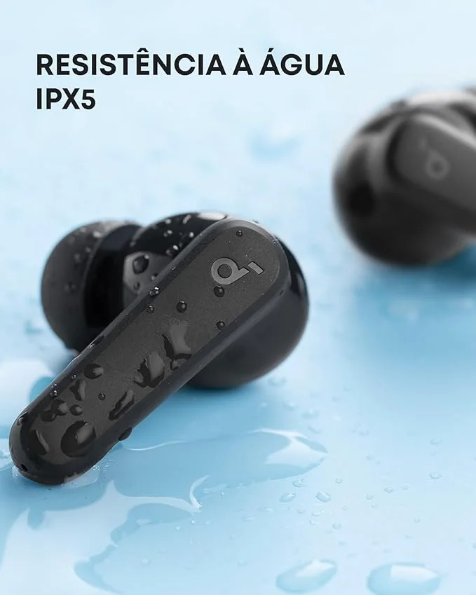 سماعات اذن ساوند كور R50i لاسلكية حقيقية من انكر، مشغلات 10 ملم مع صوت جهوري كبير، بلوتوث 5.3، وقت تشغيل طويل 30 ساعة، مقاومة للماء، 2 ميكروفون، 22 معادل صوت مضبوط مسبقً (اسود)