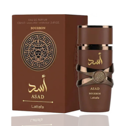 Lattafa Asad Bourbon for Unisex Eau de Parfum Spray, 3.4 Ounce / 100 ml