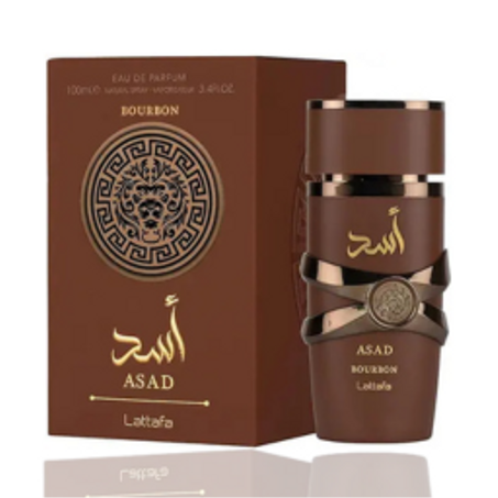 Lattafa Asad Bourbon for Unisex Eau de Parfum Spray, 3.4 Ounce / 100 ml