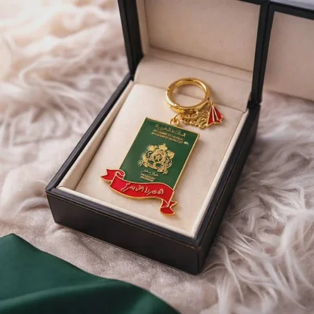 Porte clés_design passeport marocain!