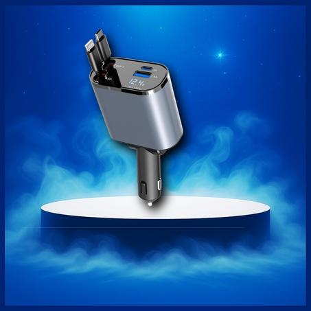 شاحن سيارة قابل للسحب 4 في 1