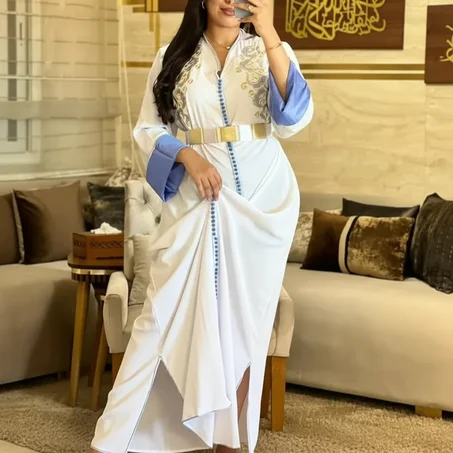 قفطان هماوي طرزة الكتاف مع الحزام