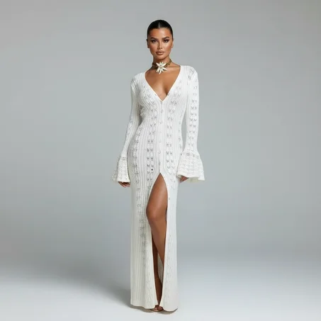 غوب طويل من الصوف الناعم