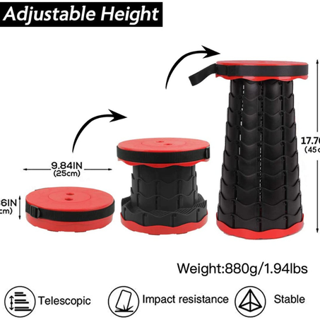 Chaise pliable, tabouret télescopique