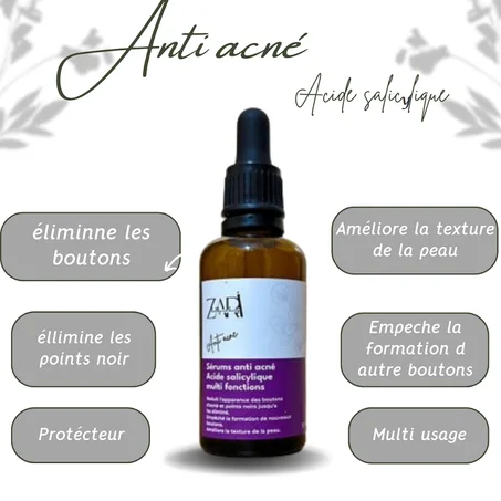 ZARI sérum  anti acné à l acide salicylique   .  50 gr