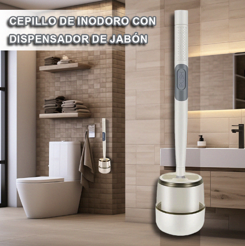 Cepillo de Inodoro con Dispensador de Jabón