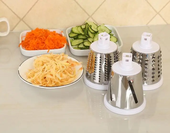 Mandolina Manual Multifuncional: Trituradora de Vegetales y Rallador de Queso