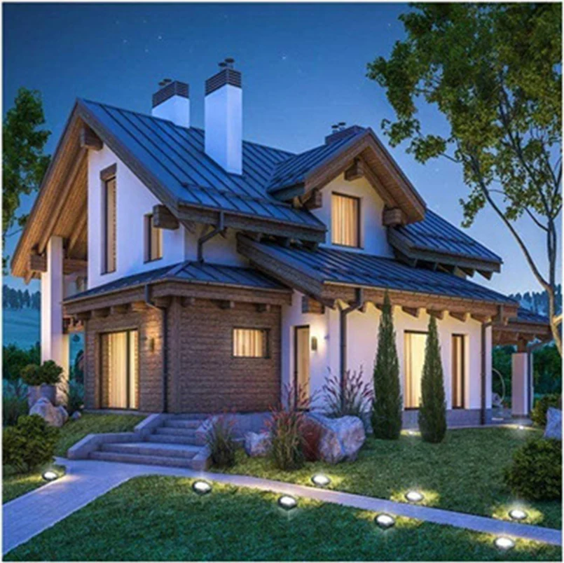 Luces solares para jardín, 2 unidades, 8 ledes