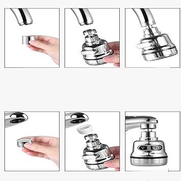 Cabezal de Grifo Flexible y Filtro Ahorrador de Agua: Eficiencia y Versatilidad para Cocina y Baño