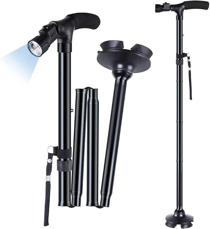 Bastón plegable con luz LED