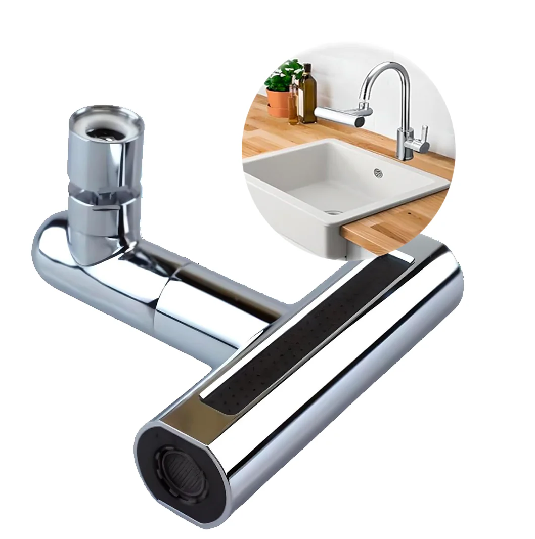 Grifo giratorio de cascada extensible 4 en 1