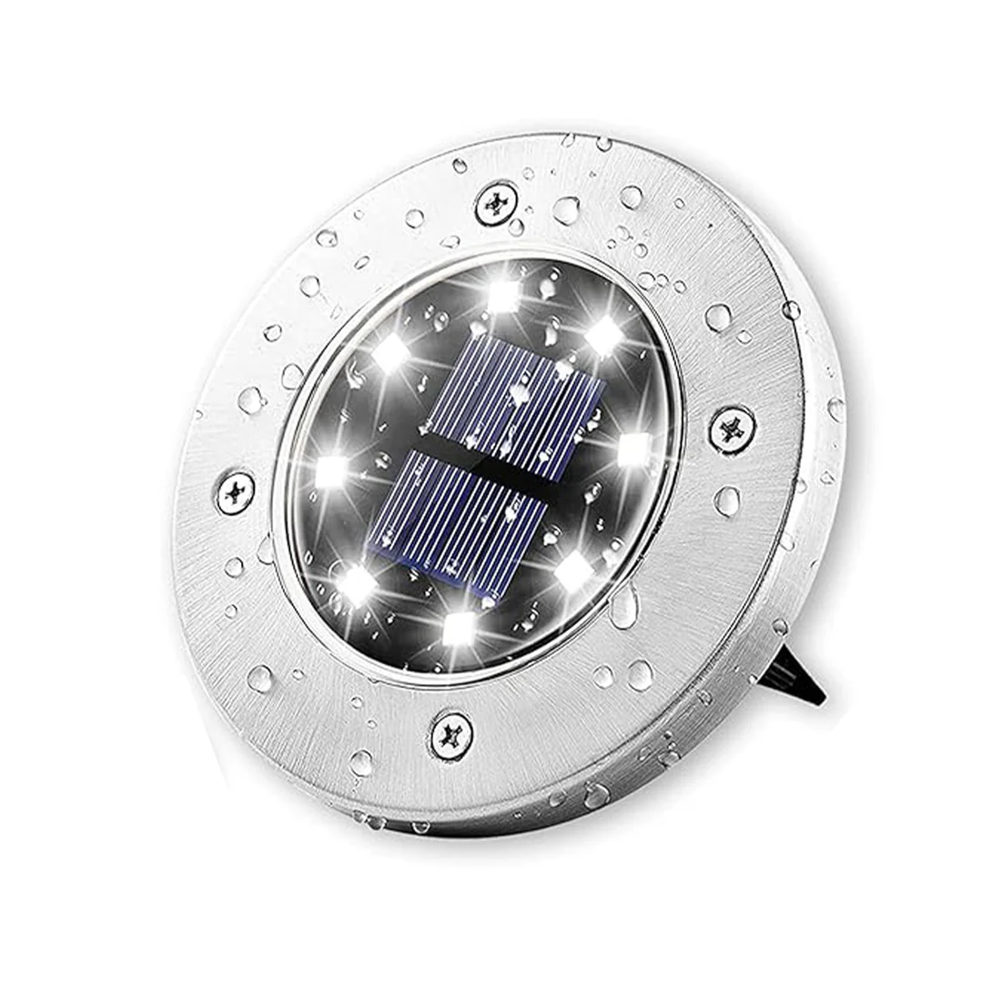 Luces solares para jardín, 2 unidades, 8 ledes