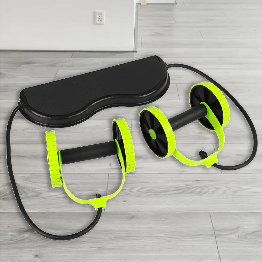 Rueda abdominal con cuerda elástica