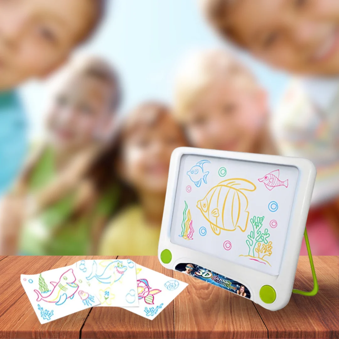 Pizarra Mágica 3D para Niños: ¡Ilumina la Creatividad!