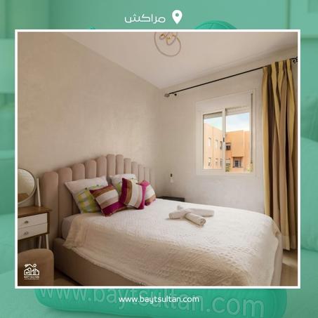 شقة مجهزة بجميع الكماليات  للكراء اليومي فمراكش – 2 غرف و صالون فاخر