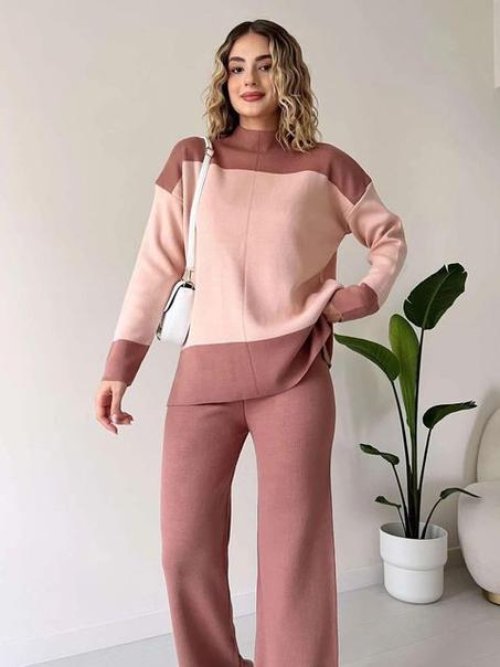 Ensemble bicolore en laine