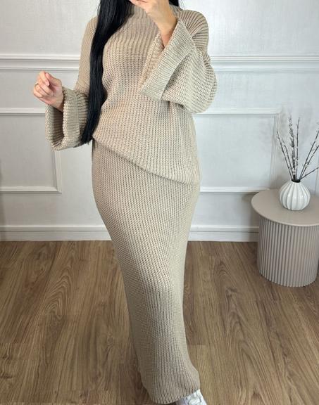 Ensemble Jupe et Tricot en Laine
