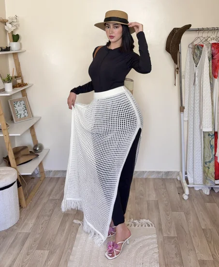 Burkini-jupe crochet