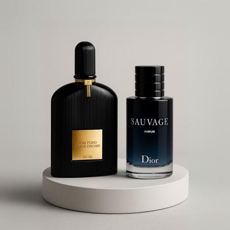 عطر بلاك اوركيد + عطر سوفاج مع هدية ساعة او مكينة حلاقة