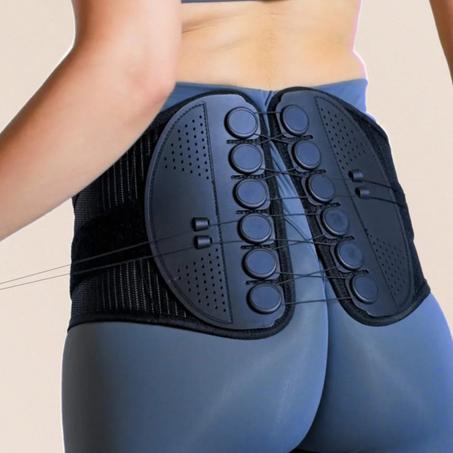 حزام دعم الظهر الأصلي – بنظام شد مزدوج للكابلات لتخفيف آلام أسفل الظهر ودعم الوضعية.