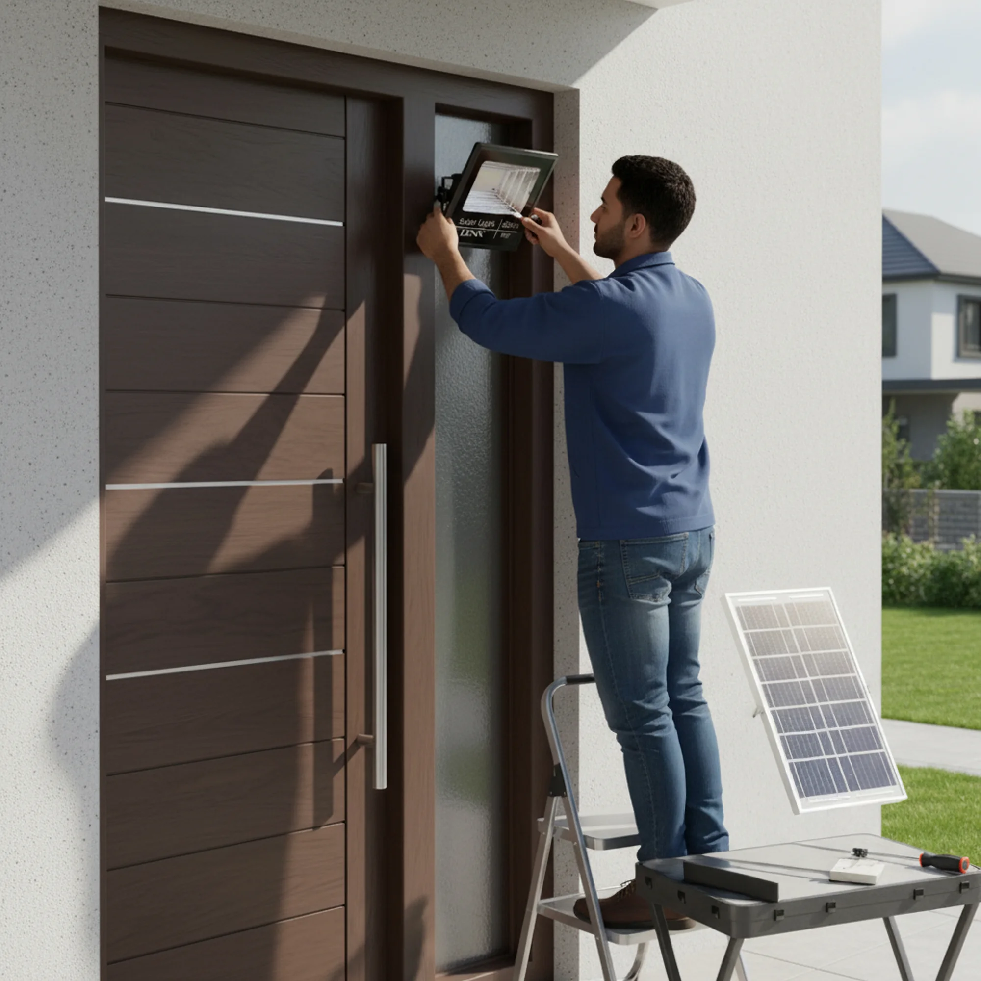 كشاف يعمل بالطاقة الشمسية بقوة 500 واط بضملن عامين