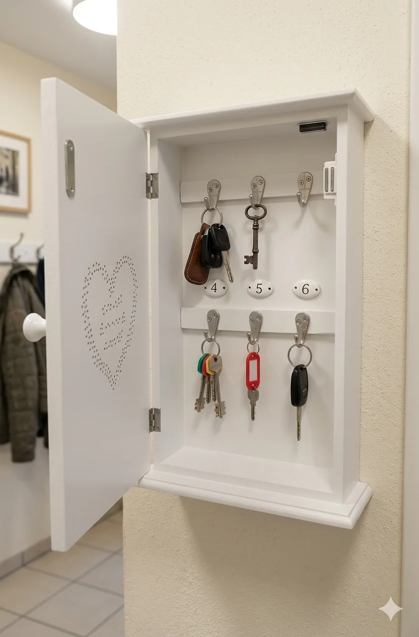 Boite à clé en bois décorative